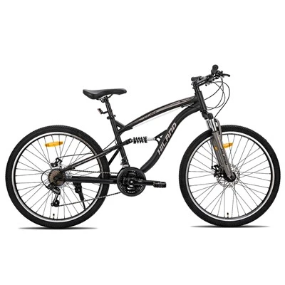 Vélo de montagne multifonction à suspension intégrale de 26 pouces avec frein à double disque